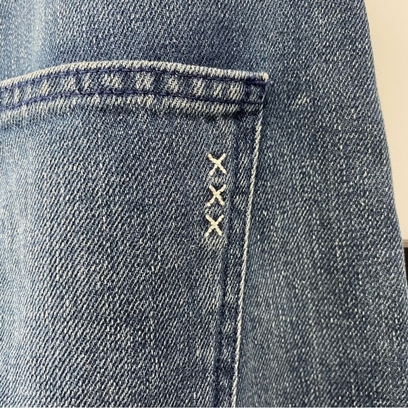 [26l] Scotch & Soda Silver Light Wash Studded Hi Rise 60’s Flare Leg Denim Jean - Picture 11 of 16